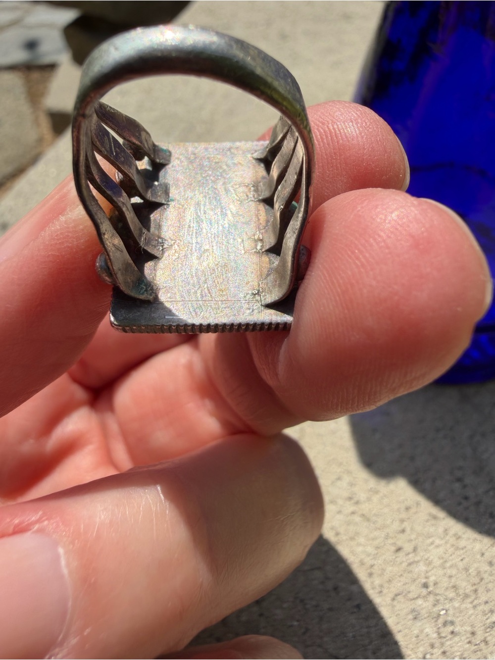 Silver Navajo Rabbitt ring - Picture 4 of 6